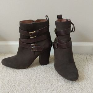 Louise et Cie Brown and Gold Ankle Boots
